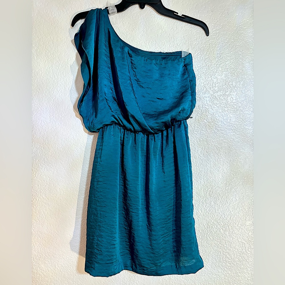 Teal One Shoulder Short Dress Size XS
